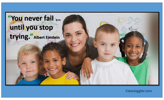 You never fail until you stop trying